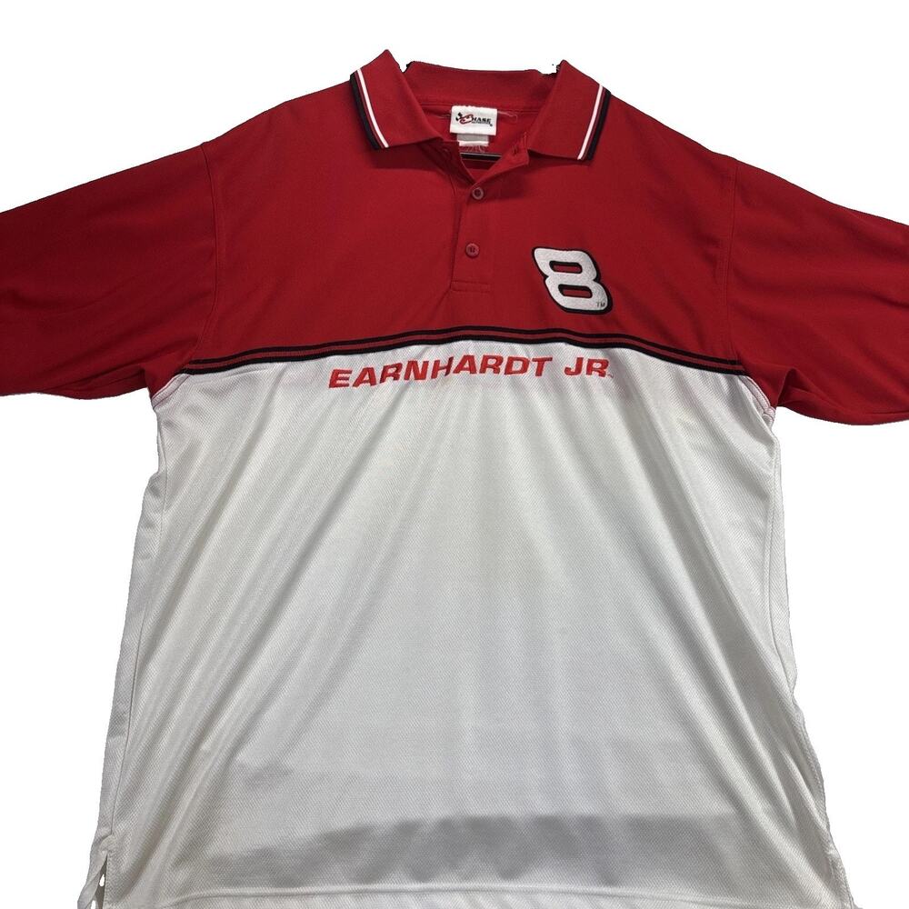 Chase Authentic Men's Polo Shirt Dale Earnhardt Jr. #8 Sz XL Red White Budweiser